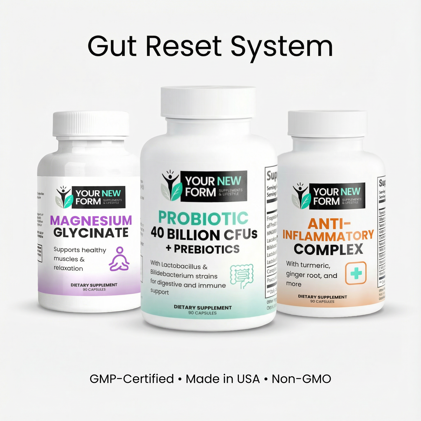 Gut Reset Bundle (Probiotic, Magnesium & Anti-Inflammatory Complex)